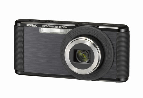 Pentax Optio LS465 digitale compactcamera, zwart, voorkant, tweedehands