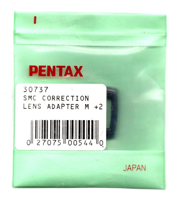 Pentax-SMC Correctielens +2.0 Dioptrie voor Zoeker (Model 30737) (Nieuw)