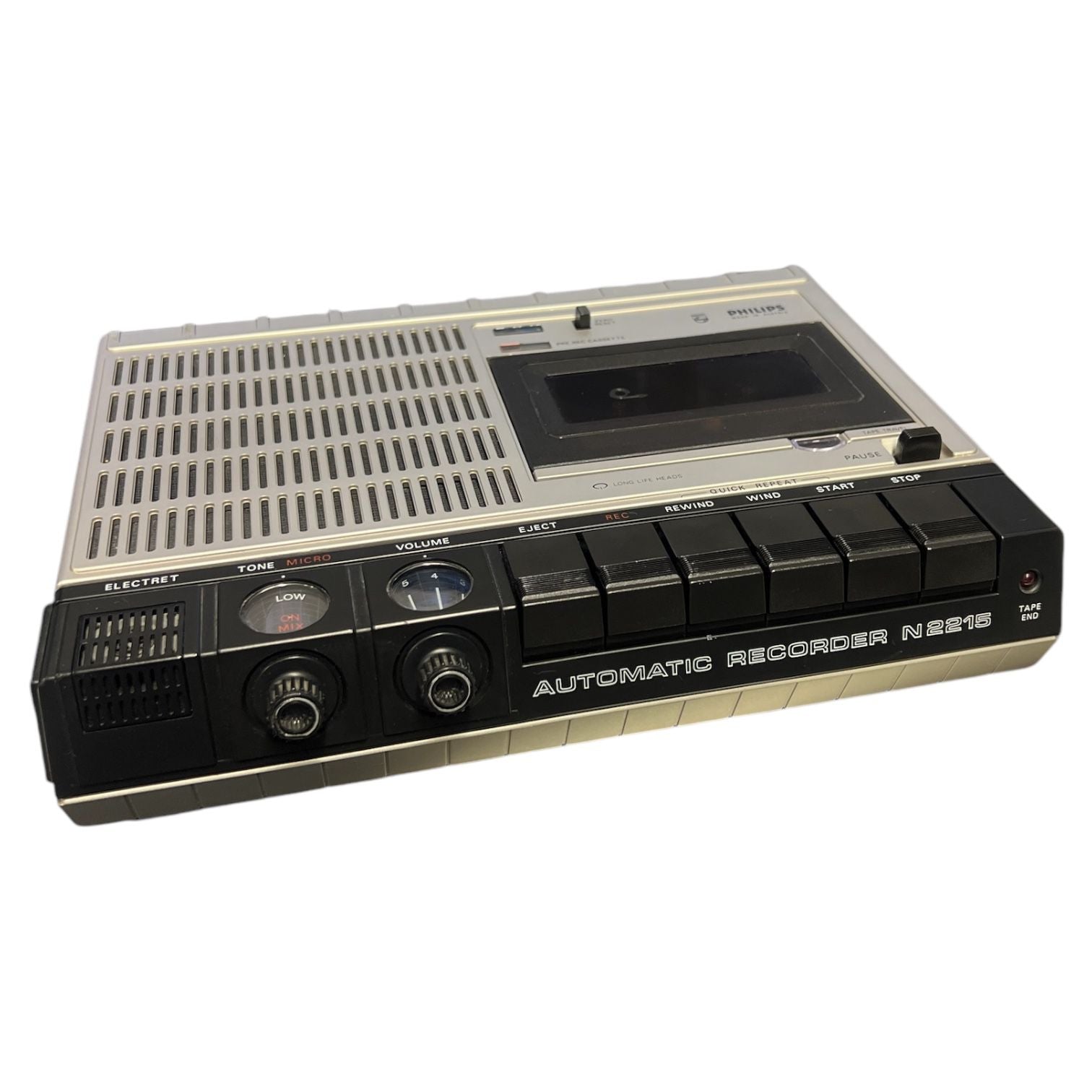 Enregistreur Cassette Philips N 2215 - Pour Révision/Pièces - Vintage