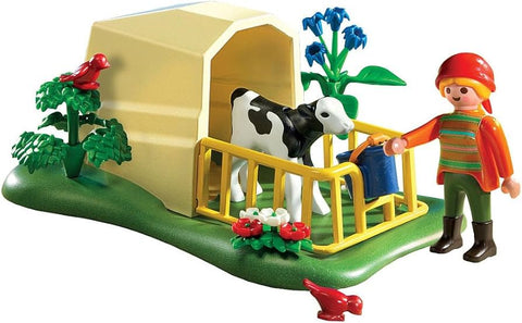Playmobil-Boerin met Kalf – 5124 (Compleet in doos)-tweedehands
