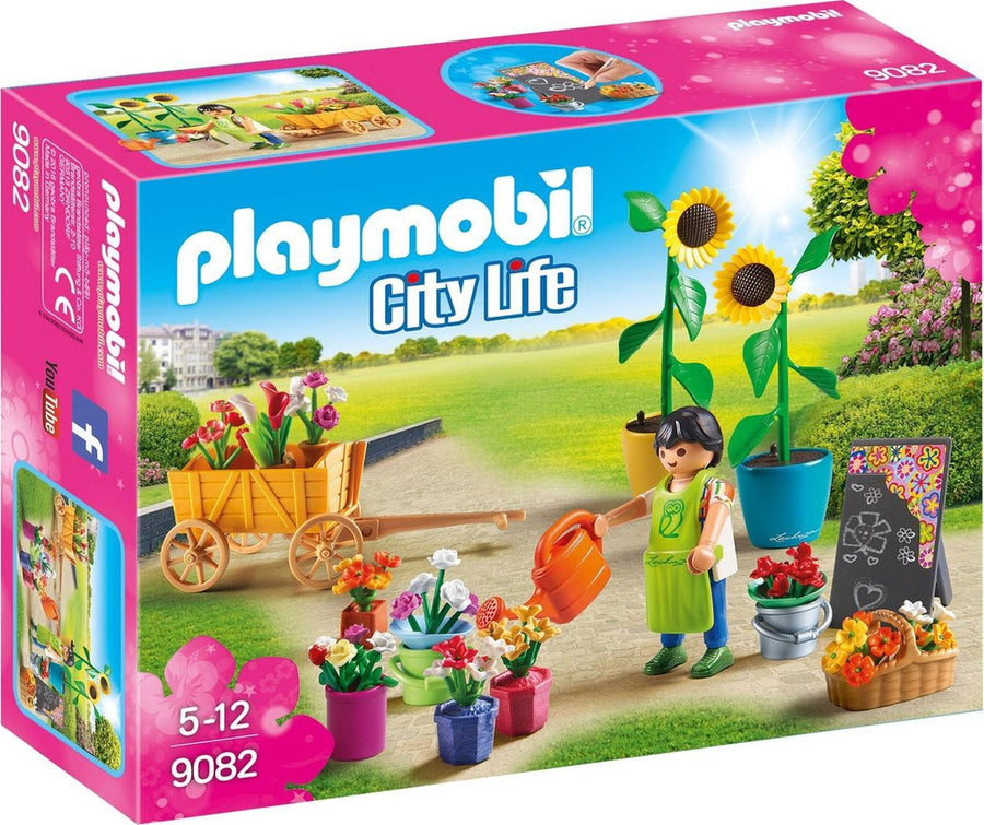 Playmobil-City Life Bloemist met Handkar en Reclamebord - 9082 (Nieuw)