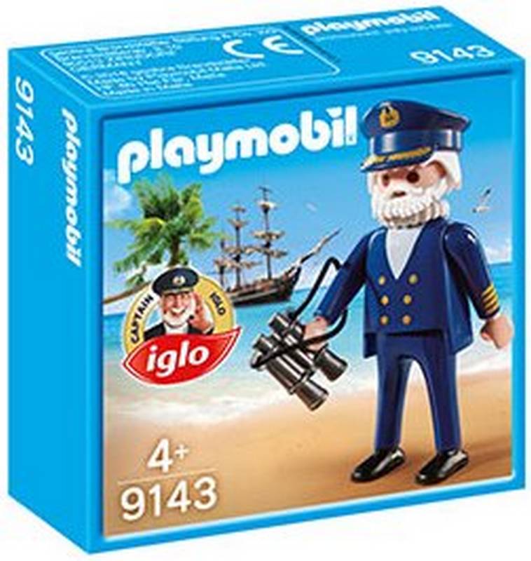 Playmobil-Kapitein Iglo Figuur met Verrekijker - 9143 (Nieuw)