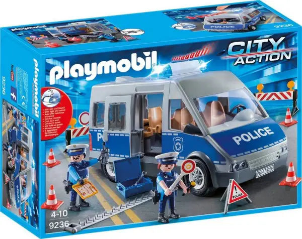 Playmobil-Politiebus met Wegversperring - 9236 (Nieuw)
