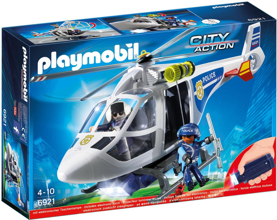 Playmobil-Politiehelikopter met LED-zoeklicht - 6921 (Nieuw)