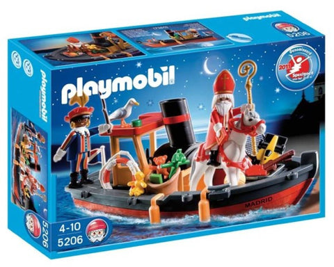 Playmobil-Stoomboot van Sinterklaas en Piet – 5206 (Nieuw)