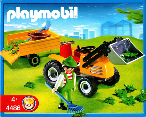 Playmobil-Tuinier met Tractor - 4486 (Nieuw)