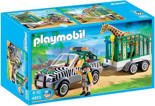 Playmobil Zoo Voertuig met Aanhanger - 4855