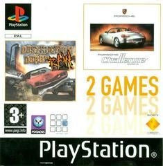 Playstation 1-Destruction Derby Raw & Porsche Challenge Tweedehands