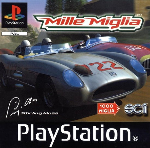 PlayStation 1 Mille Miglia van SCi, PAL-hoes met zilveren raceauto nummer 722, tweedehands