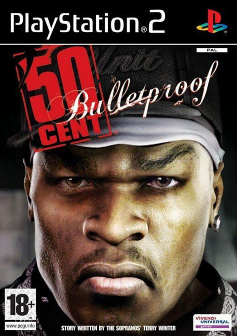 PlayStation 2 50 Cent Bulletproof, doos voorkant, tweedehands