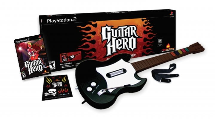 Playstation 2-Guitar Hero + Gitaar Controller Bedraad (In doos) Tweedehands