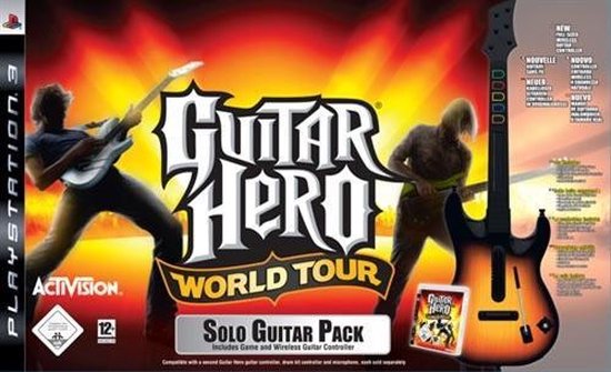 Playstation 3-Guitar Hero World Tour + Gitaar Bundel (Incl. Dongle) Tweedehands