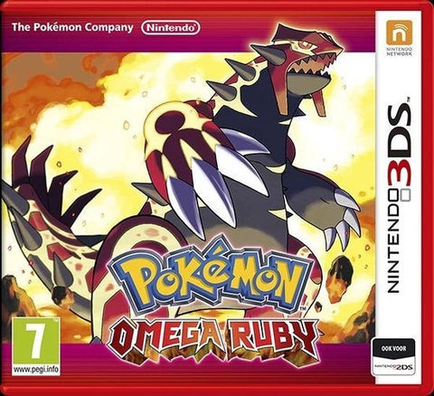 Nintendo 3DS Pokémon Omega Ruby, doos voorkant, tweedehands