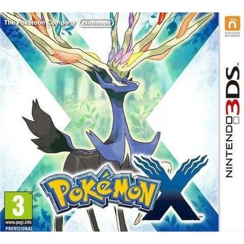 Nintendo 3DS Pokémon X, doos voorkant, tweedehands