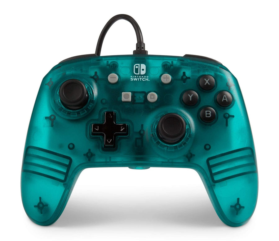 PowerA-Bedrade Controller voor Nintendo Switch - Blauw Transparant Tweedehands