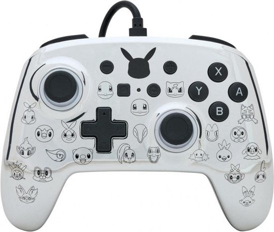 PowerA-Bedrade Controller voor Nintendo Switch - Pikachu Zwart & Zilver Tweedehands
