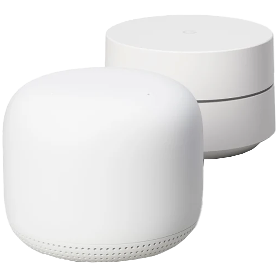 Google-Nest Wifi 2-Pack Mesh Wifi Systeem AC2200 Router + Point - Wit-tweedehands