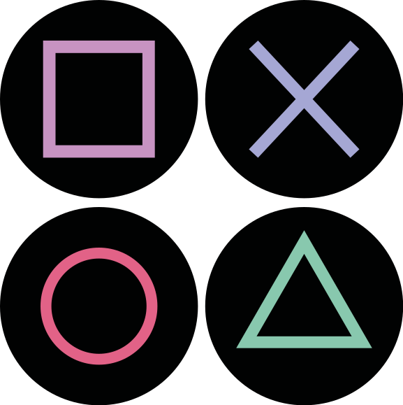 Pyramid-Set van 4x Playstation Onderzetters Tweedehands