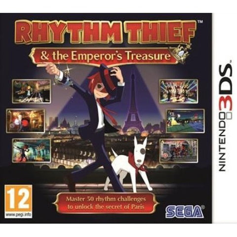 Nintendo 3DS Rhythm Thief & the Emperor's Treasure, doos voorkant, tweedehands