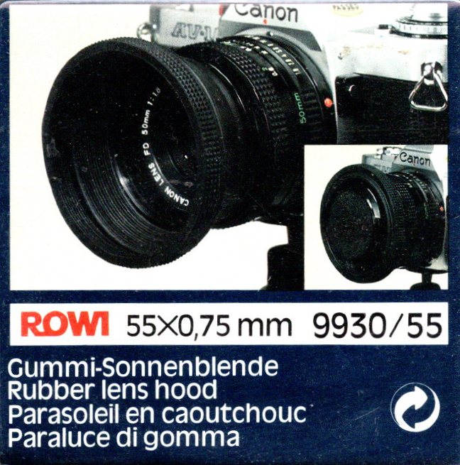Rowi-Rubber Lens Hood 55 × 0,75 mm (9930/55) (Nieuw)