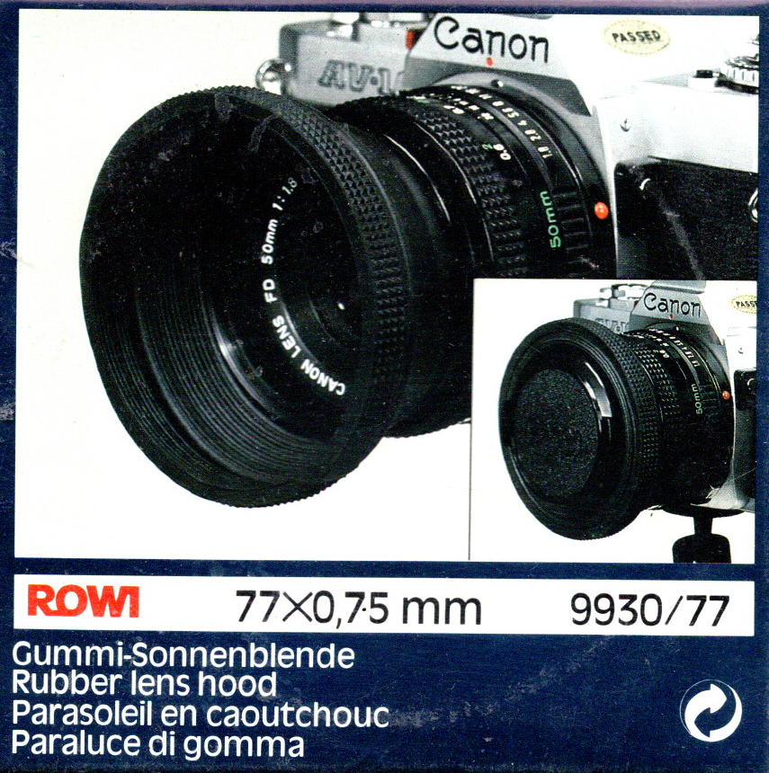 Rowi-Rubber Lens Hood 77 × 0,75 mm (9930/77) (Nieuw)