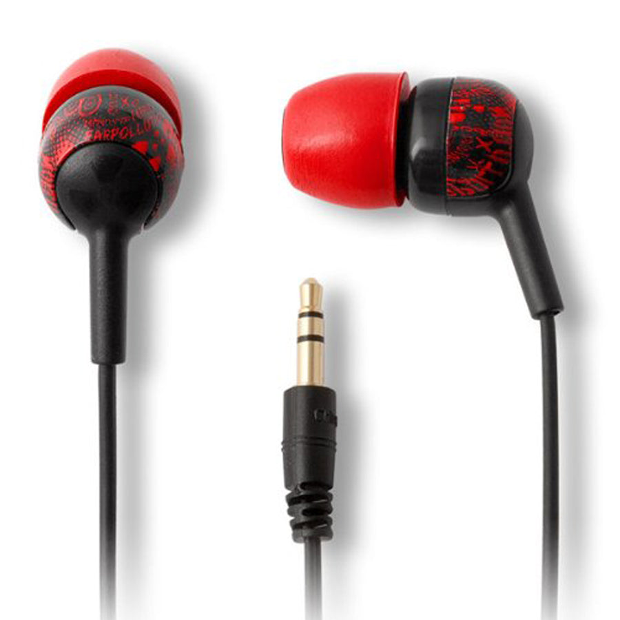 iFrogz-EarPollution Crew Noise Isolating Graffiti Oordopjes / In-Ear - Rood (Nieuw)