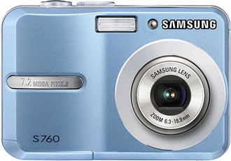 Samsung-S760 Digitale Compact Camera - Blauw Tweedehands