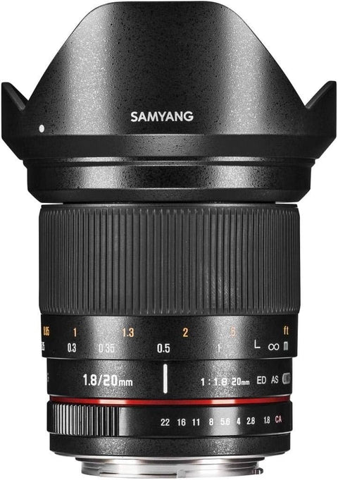 Samyang-20 mm f/1.8 ED AS UMC voor Sony E-mount Lens (Nieuw)