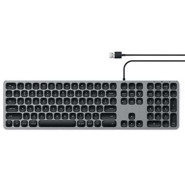 Satechi-Aluminum USB Bedraad Toetsenbord met Numeriek Toetsenblok voor Mac (ST-AMWK)-tweedehands