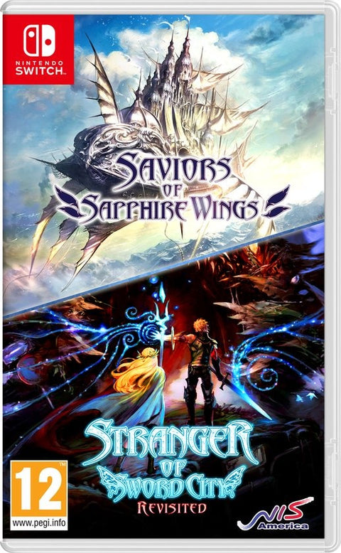 Nintendo Switch Saviors of Sapphire Wings & Stranger of Sword City Revisited, doos voorkant, tweedehands