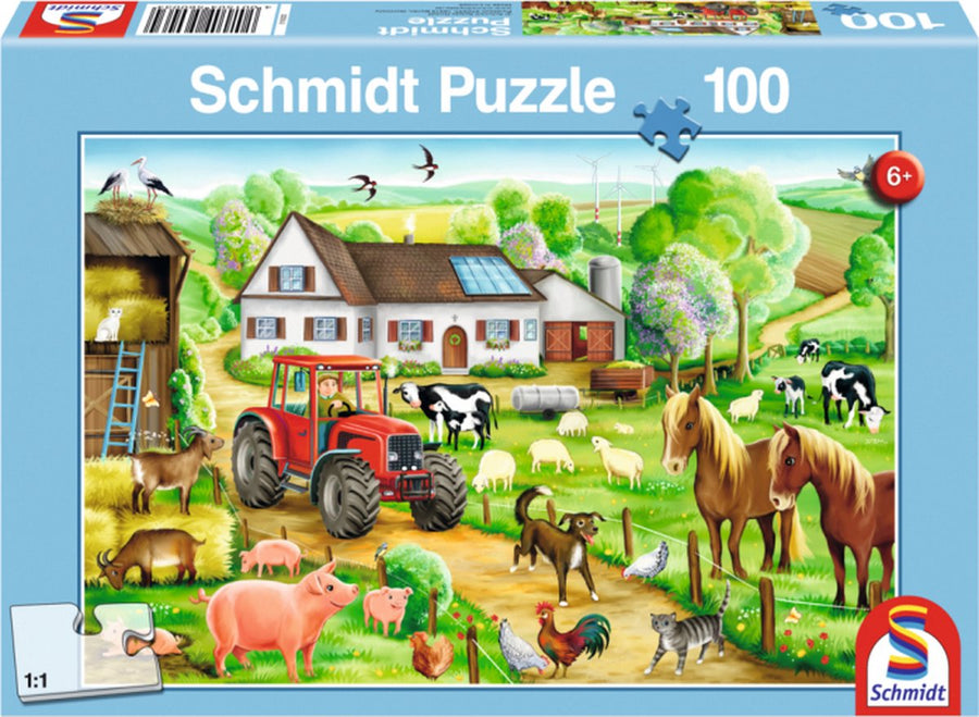 Schmidt-Op de Boerderij - 100 Stukjes - Puzzel (Nieuw)