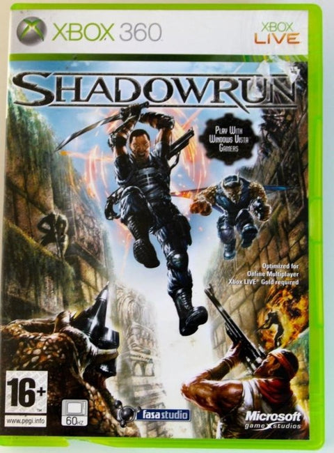 Xbox 360 Shadowrun, doos voorkant, tweedehands