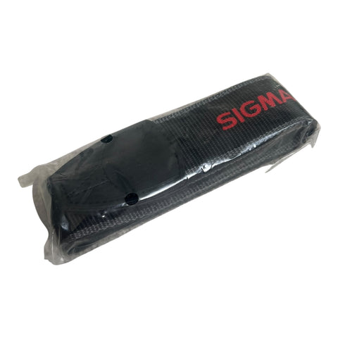 Sigma vintage camera nekriem 4 cm, zwart met rode Sigma-letters, nieuw in verpakking