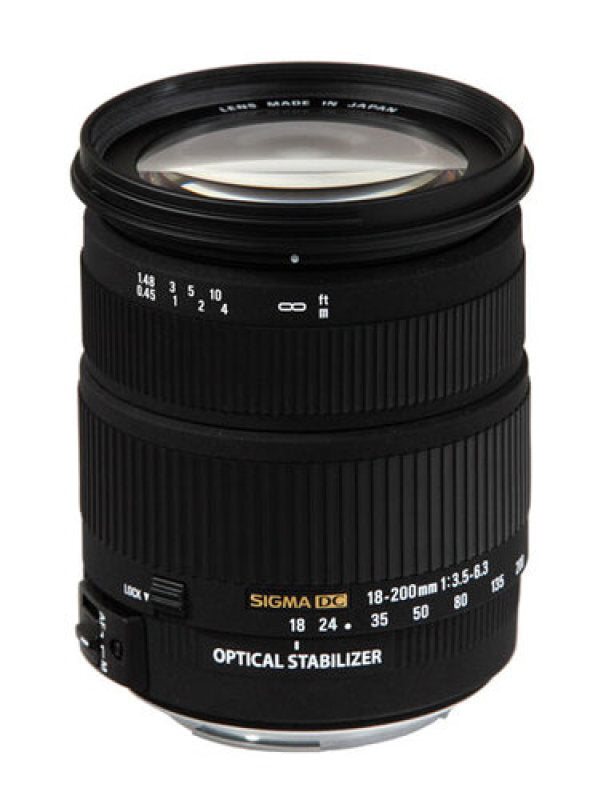 Sigma-Zoom 18-200mm f/3.5-6.3 DC OS voor Canon Lens Tweedehands