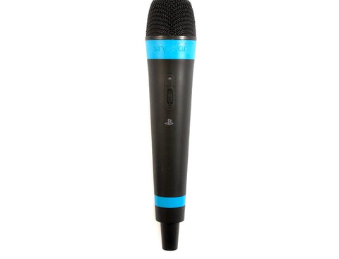 Sony PlayStation 2 en 3 Wireless SingStar microfoon, blauw, zijkant