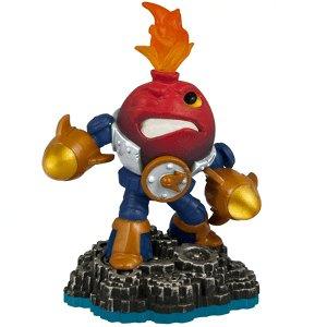 Skylanders Countdown LightCore figuur, rode bomkop met lont en gouden vuisten op grijze voet, tweedehands