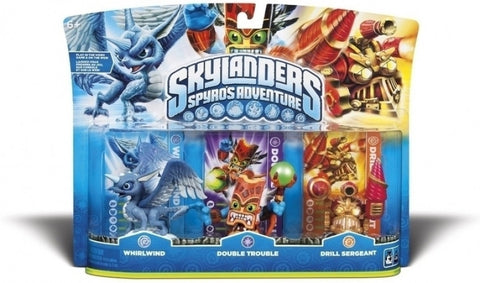 Skylanders-Spyro's Adventure: Triple Pack Double Trouble, Whirwind, Drill Sergeant (Nieuw)