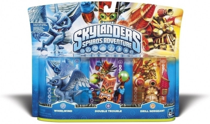 Skylanders-Spyro's Adventure: Triple Pack Double Trouble, Whirwind, Drill Sergeant (Nieuw)