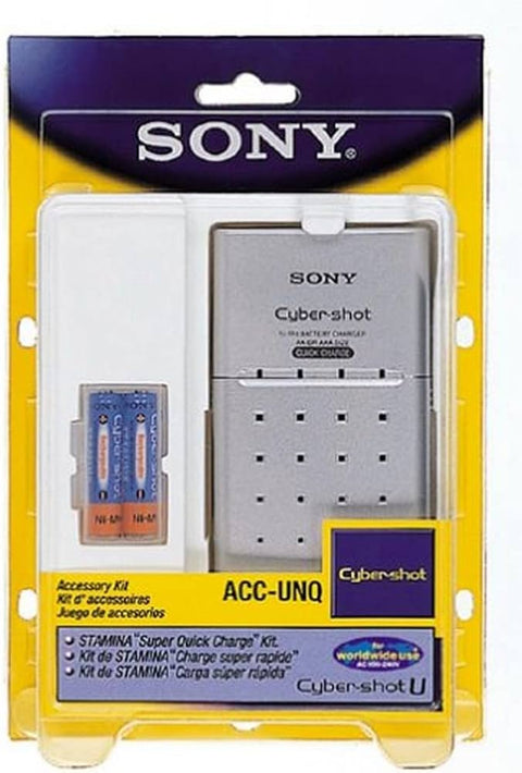 Sony-BC-CSQ2 Oplaadbare Batterijen Oplader - Incl. 2 Batterijen (Nieuw)