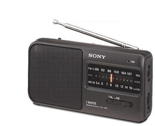 Sony-ICF 390 Draagbare AM/FM Portable Radio Tweedehands
