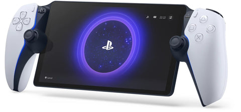 Sony PlayStation Portal Remote Player voor PlayStation 5, wit-zwart, voorkant met scherm en controllergrepen, tweedehands