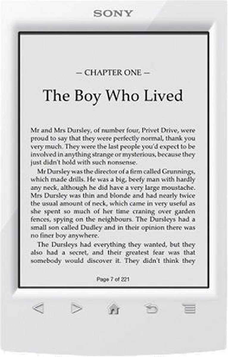 Sony-PRS-T2 - 6-inch E-Reader met Wi-Fi - Wit (In doos) Tweedehands