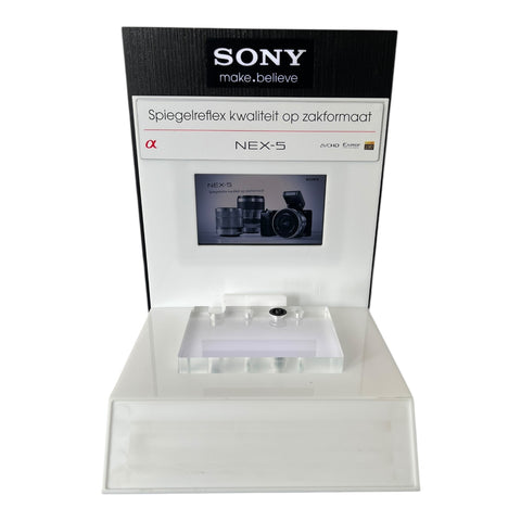 Sony-Store / Winkel Display met LED Licht + Advertentie Scherm voor NEX-5 Camera Tweedehands