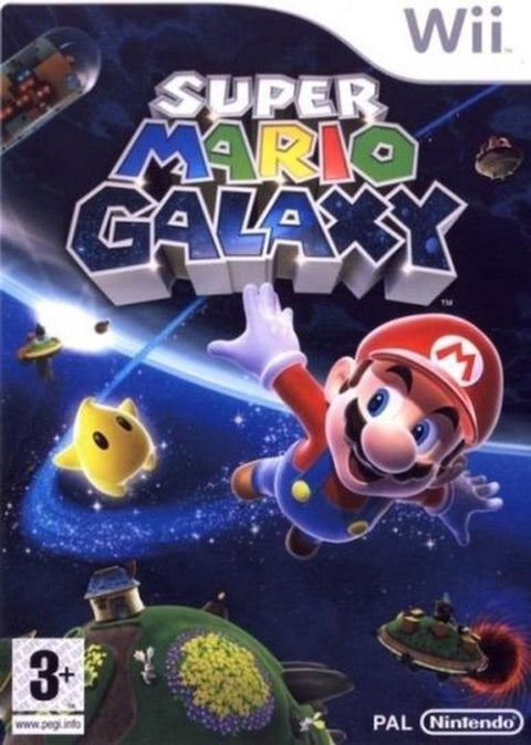Nintendo Wii Super Mario Galaxy, doos voorkant, tweedehands