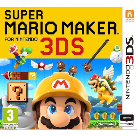 Nintendo 3DS Super Mario Maker for Nintendo 3DS, doos voorkant, standaarduitgave, tweedehands