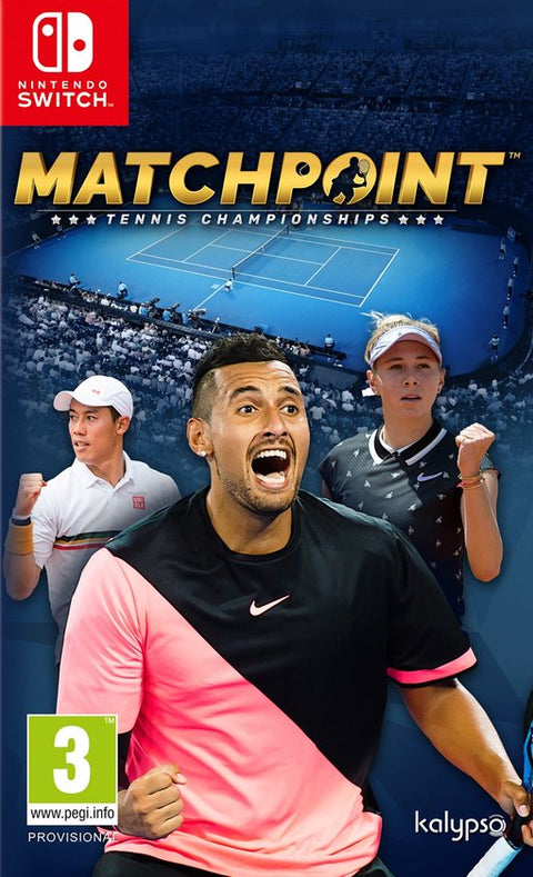 Nintendo Switch Matchpoint Tennis Championships, doos voorkant, tweedehands