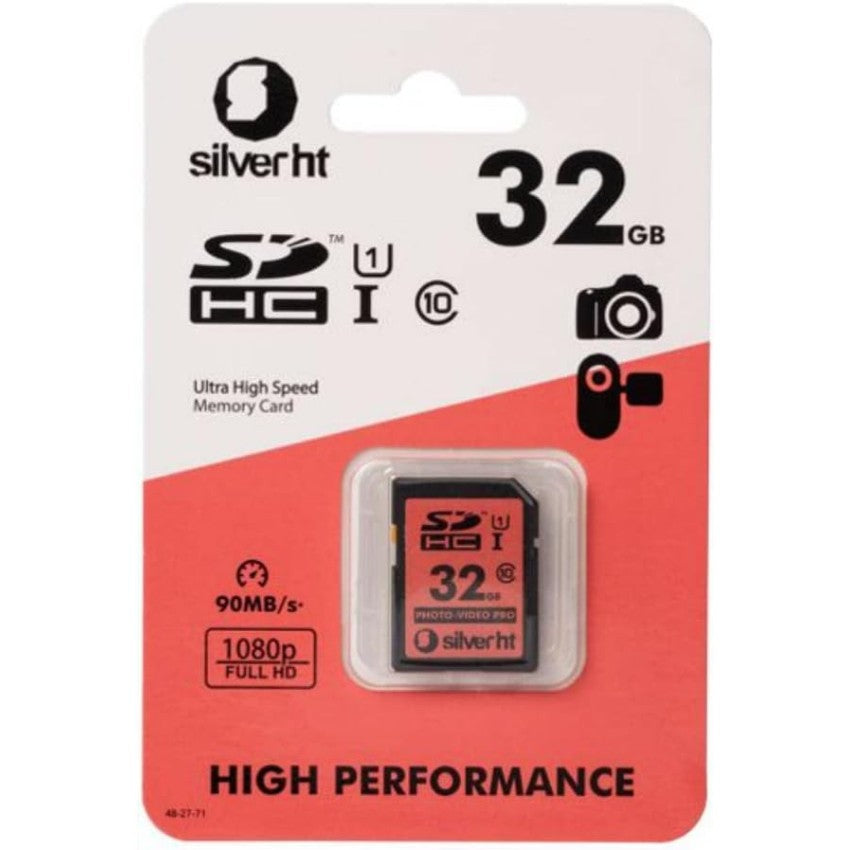 Silverht-SDHC Geheugenkaart 32GB High Speed Class 10 UHS-I U1 V10 (Nieuw)