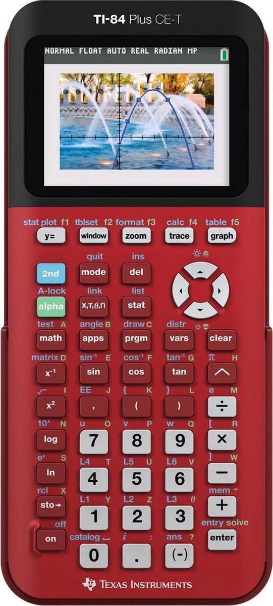Texas Instruments-TI-84 Plus CE-T Wetenschappelijke Rekenmachine - Rood-tweedehands