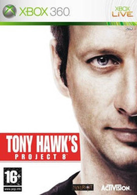 Xbox 360 Tony Hawk's Project 8, doos voorkant, tweedehands