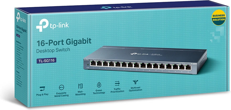 TP-Link-TP-Link TL-SG116 16-Port Gigabit Desktop Switch (Nieuw)